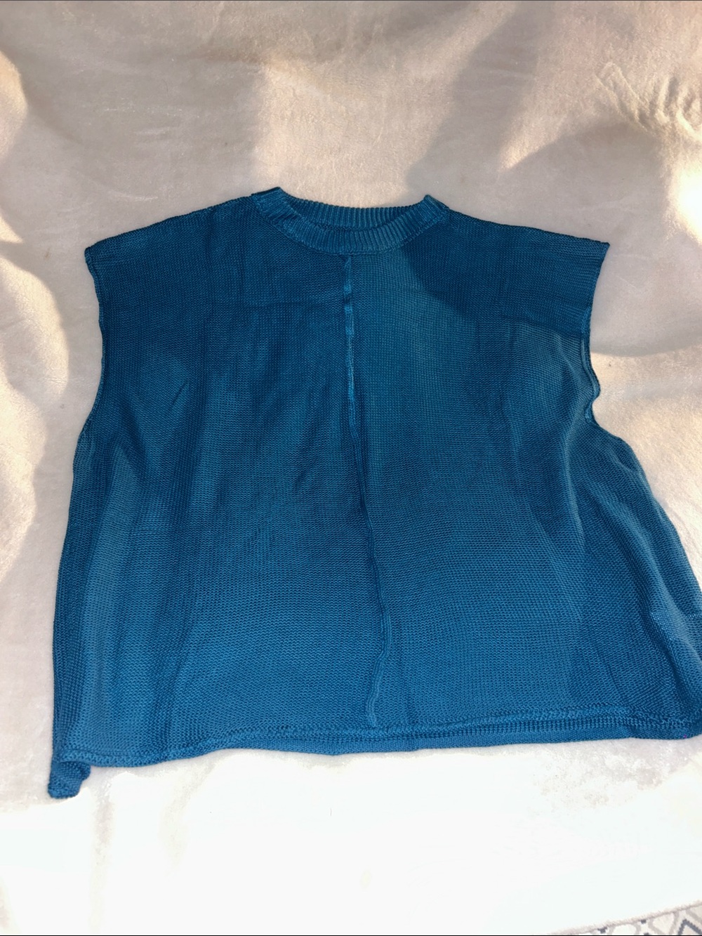 SHEIN Teal Blue Sleeveless Knit Top